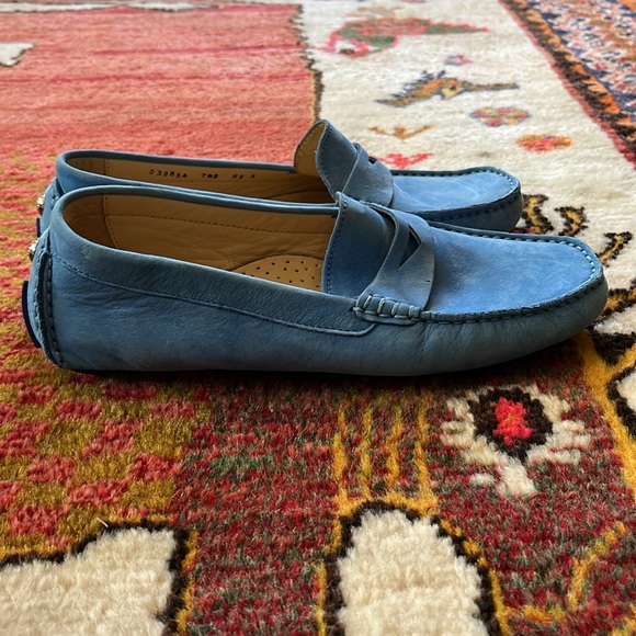 Cole Haan Blue Suede Loafers - Picture 2 of 8
